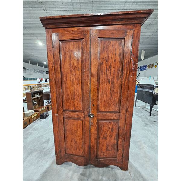 primitive pine wardrobe