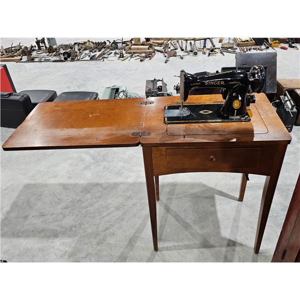 Vintage Folding Singer Sewing Machine Table