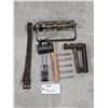 Image 1 : Vintage Teacher Lot Inc. Blackboard Chalk Holder for Making Lines, Stamp, Stapler, etc.
