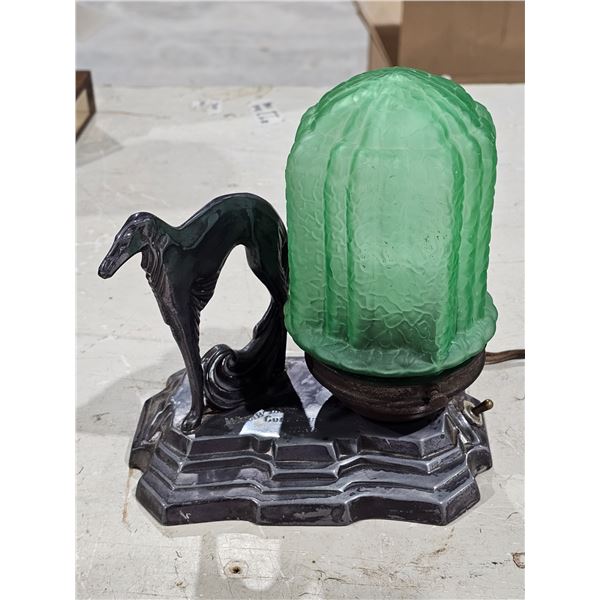 1935 Uranium Glass Wakaw Lake Golf Club Lamp