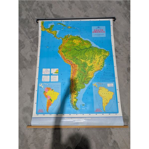Classroom Laminated South America map