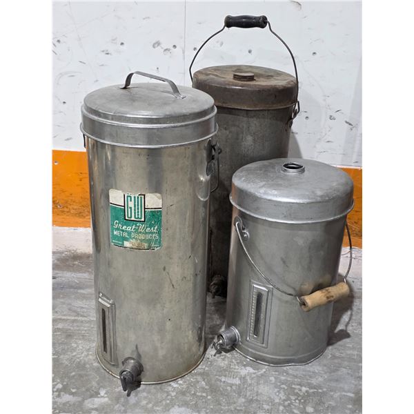 (3) Antique/Vintage Cream Cans