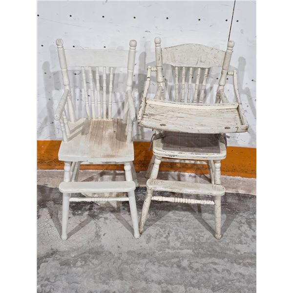 (2) Antique Highchairs, 35”