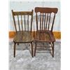 Image 1 : (2) Antique Chairs – One with Press Back design