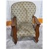 Image 1 : Antique Rocking Chair w/Cushions