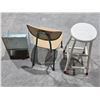 Image 3 : (2) Vintage Children’s Chair, (1) Stool