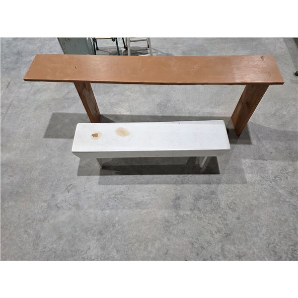 (2) Wooden Benches, 21” & 48”