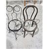 Image 1 : (2) Vintage Metal Chairs, No Seats