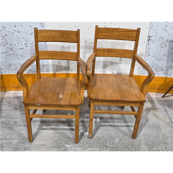 (2) Wooden Chairs, 36”H