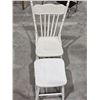 Image 1 : White Chair and Stool, 34”