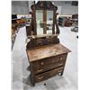 Image 1 : Antique Dresser and Mirror – 37”x 18” x72”H