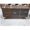 Image 1 : Vintage Buffet w/Sliding Glass – 59”x 16”x 31”H