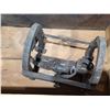 Image 2 : Vintage Wooden Apple Crate, Antique Cast Iron Skate Sharpening Device (?)