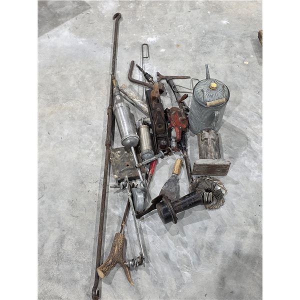 Antique Tools and Hardware, Oil Can etc.