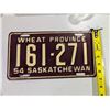 Image 1 : Vintage Sask license Plate 54' 161-271