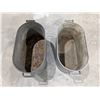 Image 1 : (2) Vintage Galvanized Tubs 25x12x12"