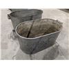 Image 4 : (2) Vintage Galvanized Tubs 25x12x12"