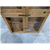 Image 2 : Wood Door Storage/Display Cabinet -60x37.5x7"