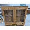 Image 3 : Wood Door Storage/Display Cabinet -60x37.5x7"