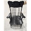 Image 1 : Vintage Black Pressed back Chair w/ Unique Design