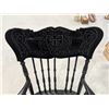 Image 2 : Vintage Black Pressed back Chair w/ Unique Design