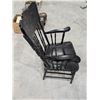 Image 4 : Vintage Black Pressed back Chair w/ Unique Design