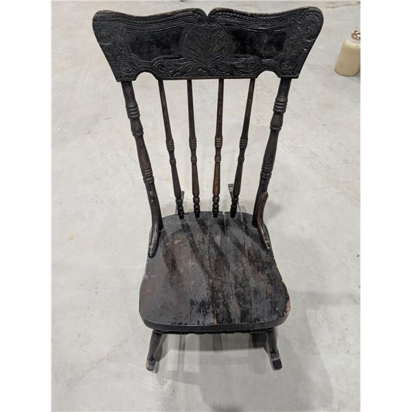 Vintage press back rocking Chair