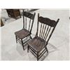 Image 4 : (2) Vintage Press back Chairs