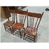 Image 6 : (3) Vintage Press back Chairs
