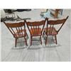 Image 7 : (3) Vintage Press back Chairs