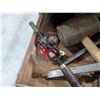 Image 3 : Antique Wood Storage Tool Box w/ misc. Vintage Tools As Shown