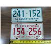 Image 1 : (2) Vintage Sask License Plates 1973-74