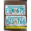 Image 1 : (2) Vintage Sask License Plates 1978-79