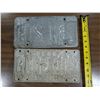 Image 2 : (2) Vintage Sask and Quebec License Plates 1968 and 1983