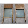 Image 3 : (2) Vintage Wood and glass Washboards