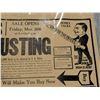 Image 3 : Vintage Wakaw Sask E.L Backonys Great Stock Adjusting Sale Advert Flyer