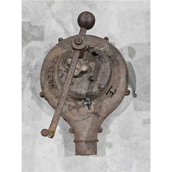 Hand Cranked Blacksmith Forge Blower, Royal Western Chief Model “H”