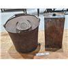 Image 1 : Antique Metal Cream Bucket, Copper Water Reservoir
