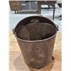 Image 2 : Antique Metal Cream Bucket, Copper Water Reservoir