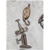 Image 3 : Antique Cast Iron Barn Pulleys & Wooden Block Pulley Lot