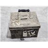 Image 3 : Antique Metal Storage Coin Box (Padlocked), Galvanized Fuel Tin