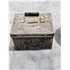 Image 4 : Antique Metal Storage Coin Box (Padlocked), Galvanized Fuel Tin