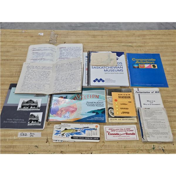 Assorted Vintage Books & Misc. Papers