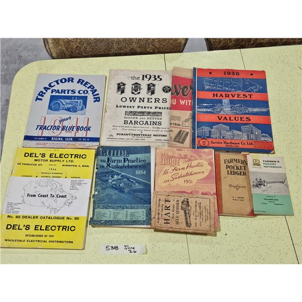 Lot of Vintage Farming & Tractor Papers etc. inc. John Deere Pocket Notebook