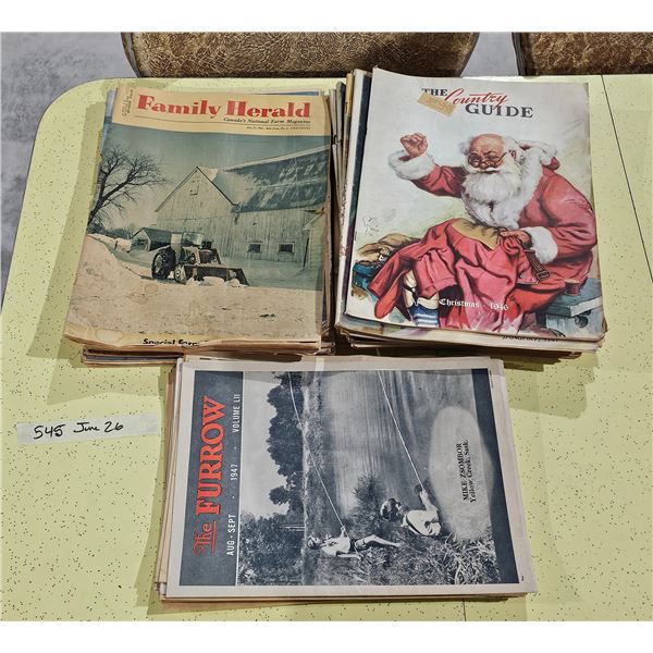 Stack of Vintage Country/Farming Magazines
