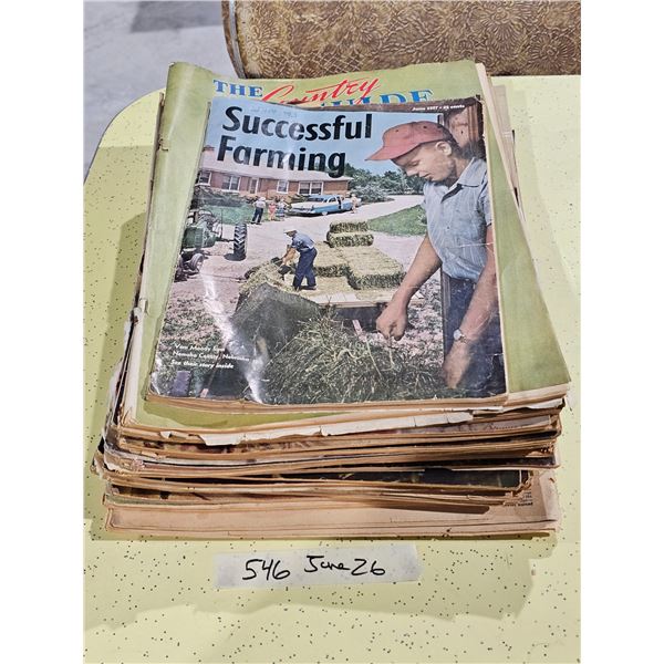 Stack of Vintage Country Guide Magazines etc.