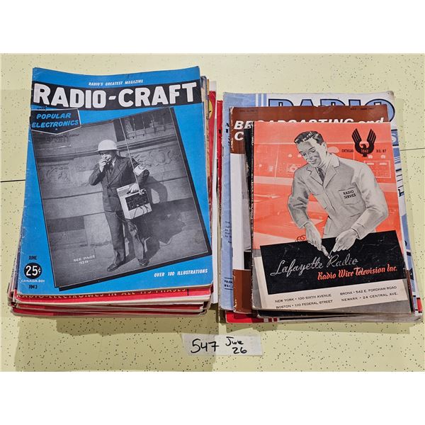 Stack of Radio Craft Magazines etc.