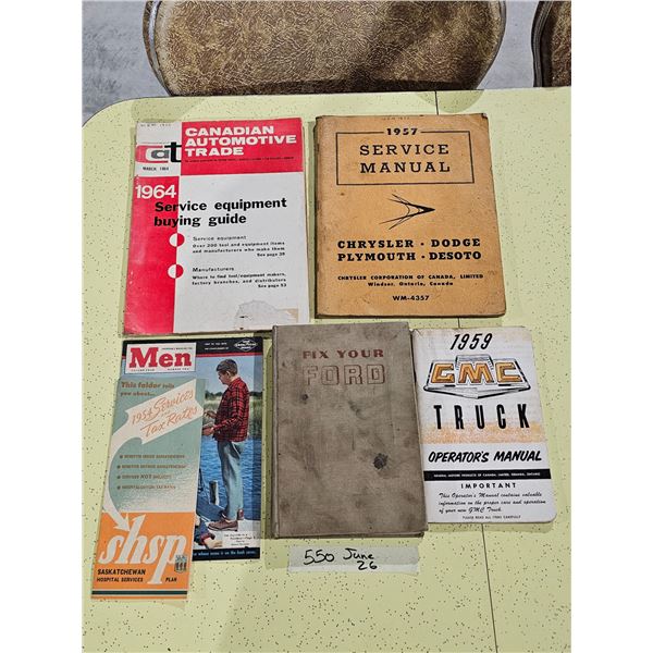 Vintage Automotive Manuals etc.