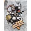 Image 1 : Antique Theater Projector Gear, Carbon Rods & Garage Tins