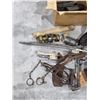 Image 2 : Antique Tools, Chrome Plated Metal Flashlight, etc.